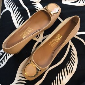 Nude Ferragamo Heels